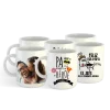 6 Tazas blancas personalizadas