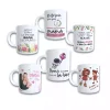 6 Tazas blancas personalizadas