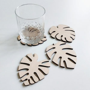 Set de 4 posavasos corte laser