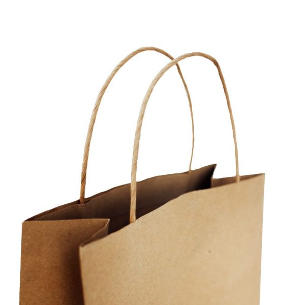 Bolsa kraft con cordon de papel