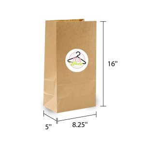 Bolsas de papel 16 con sticker