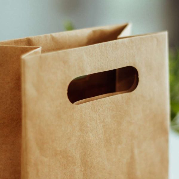 Bolsa kraft con asa