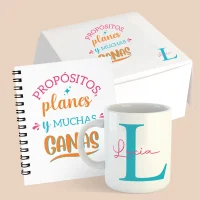 Kit de agenda 1/4 mas taza