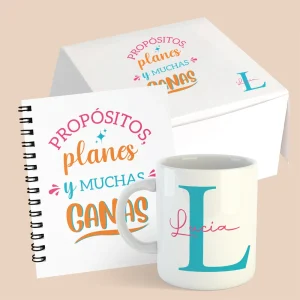 Kit de agenda 1/4 mas taza