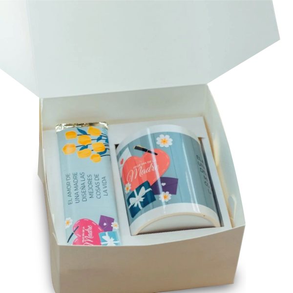 Kit de regalo personalizado chocolate más taza-