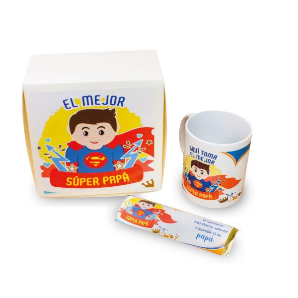 Kit de regalo personalizado chocolate más taza-