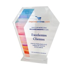 Placa de reconocimiento diamante