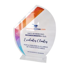 placa de reconocimiento media luna